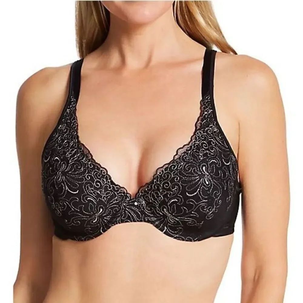 Playtex Secrets Side Smoothing Embroidered Underwire Bra NWT 42DDD
